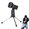 Microphone Tripod Stand with Microphone Holder, Stable, for Filming, Podcasting, and Singing, Clip Holder Set, Anti-Slip, Convenient Storage, Ideal fo