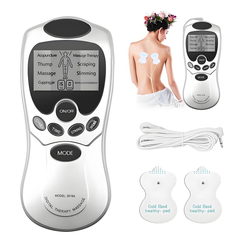 Digital EMS Therapy Machine Electric Muscle Stimulator Pain Relief Full Body Pulse Massager Tens Massage Device Physiotherapy Microcurrent Health Care