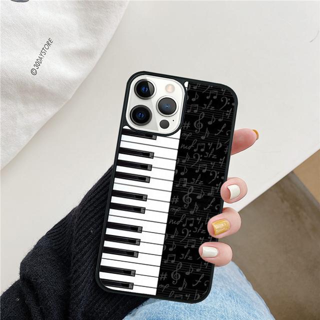Клавиши пианино Чехол для телефона с клавишами пианино Для iPhone 17 Air 15 16 14 13 12 Pro Max 11 Pro Max Plus Чехол-ракушка