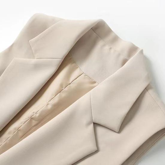 Женский летний костюм, жилет с лацканами, карманы без рукавов, дизайн, жилет на одной пуговице, облегающий однотонный рабочий жилет в офисном стиле, пальто