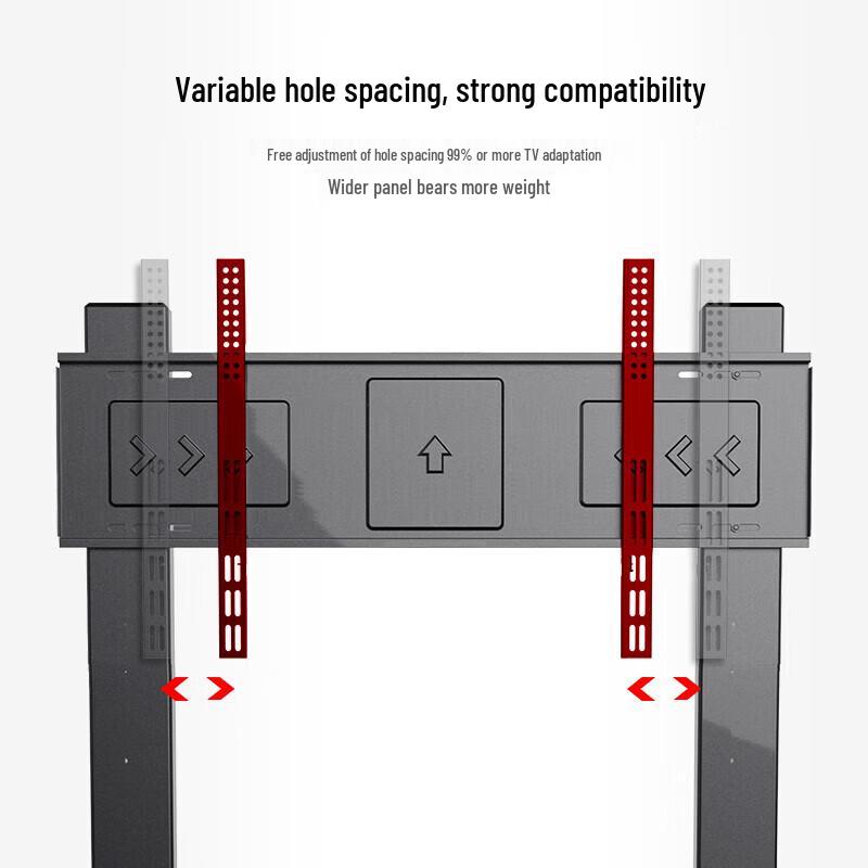 Mobile Telescopic TV Stand with Wheels