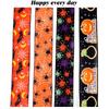 Halloween Printed Ribbons 450cm Lenth Bat Spider Printed Grosgrain Satin Ribbons For Bows DIY Craft Decor Packaging Supplies