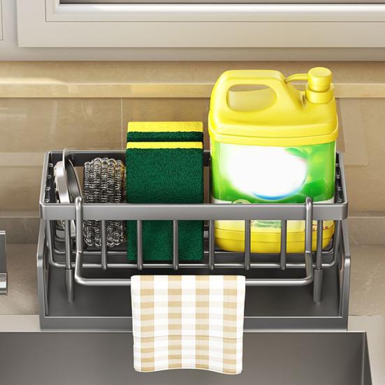 Полка для сушки посуды для кухонной мойки. Полка для слива воды с наклонным поддоном для воды. Компактная полка для посуды. Органайзер для хранения посуды на столешнице.