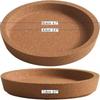 Cork Coasters, Thick with Rising Rim Reusable Absorbent Cup Coaster, Stackable, Pack of 4