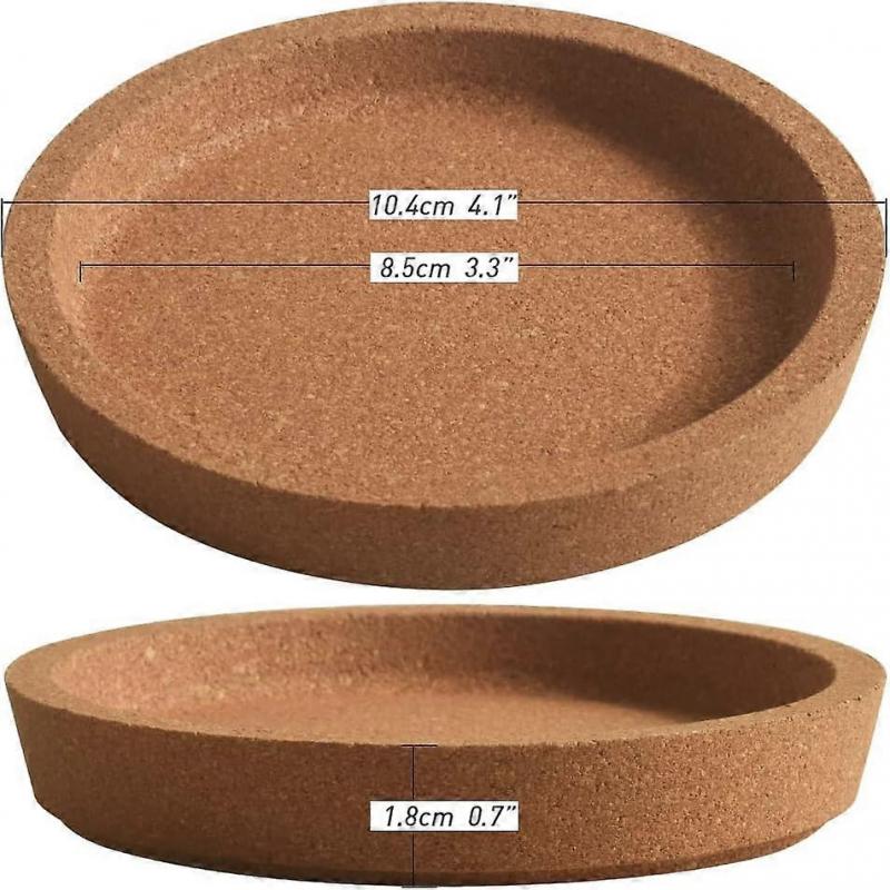Cork Coasters, Thick with Rising Rim Reusable Absorbent Cup Coaster, Stackable, Pack of 4