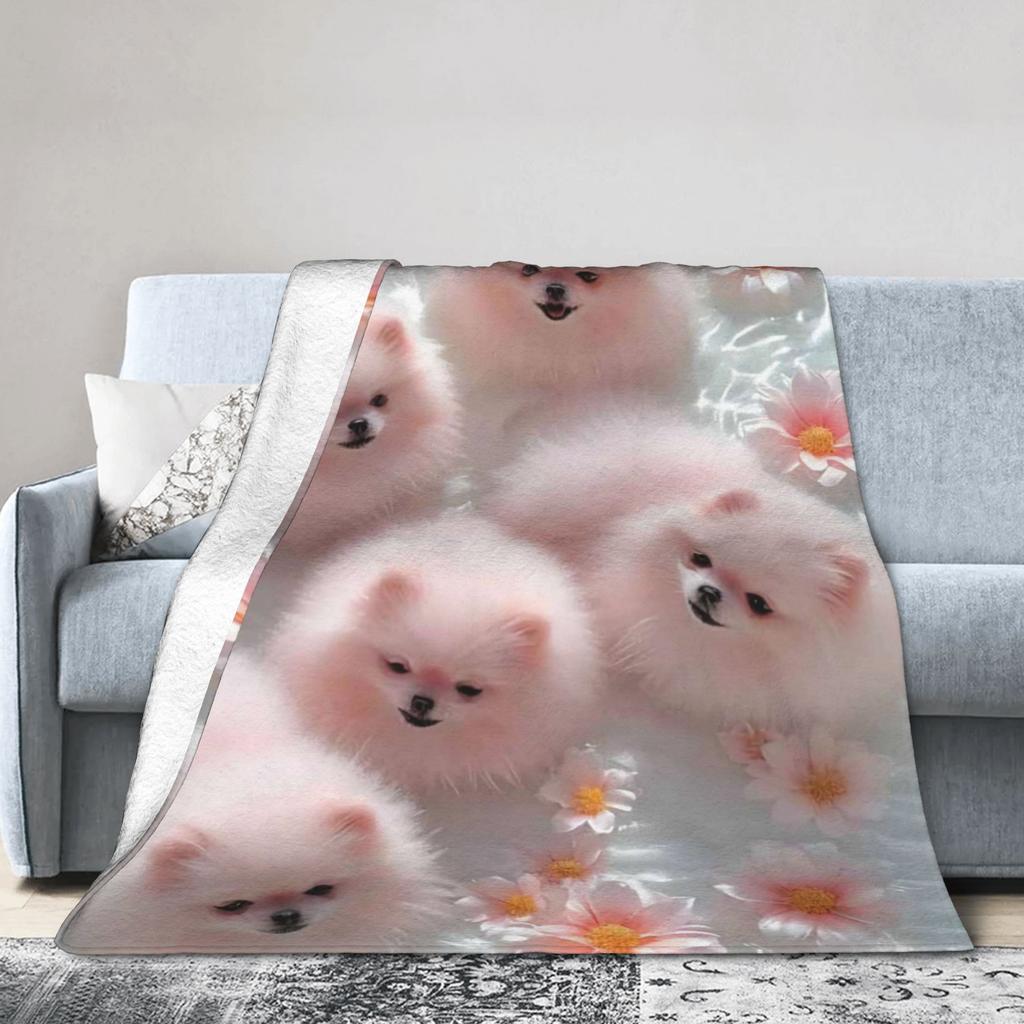 Funny Dog Selfie Flannel Blanket Winter Super Soft Throw Blanket for Girls Boys Outdoor Comfortable Bedspread Sofa Bed Cover