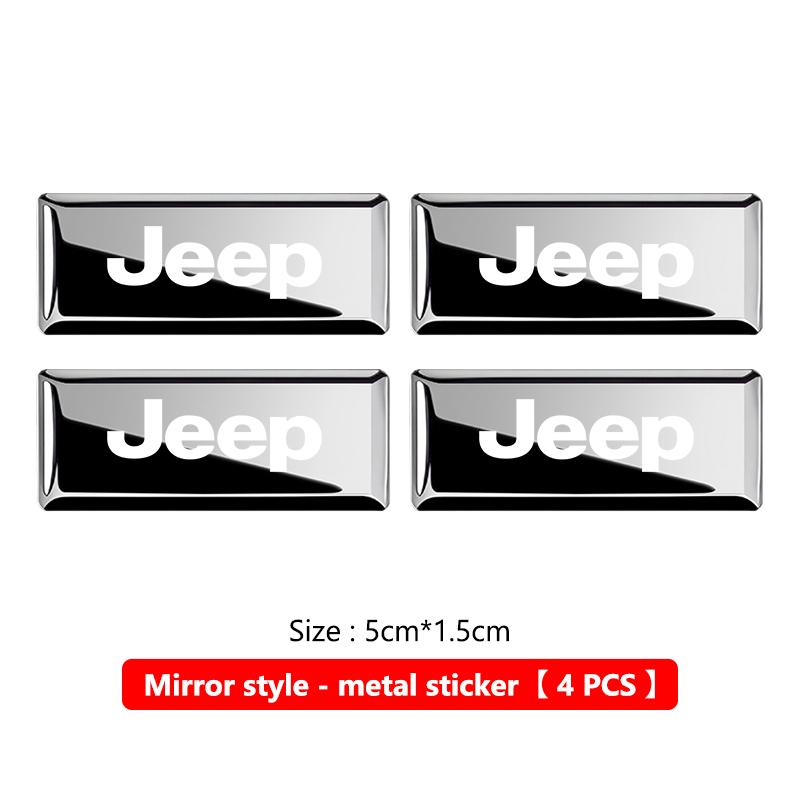 Car Body Sticker Aluminum Alloy Emblem Decoration Auto Stickers For Jeep Grand Cherokee Patriot Renegade Compass Wrangler AJQ1