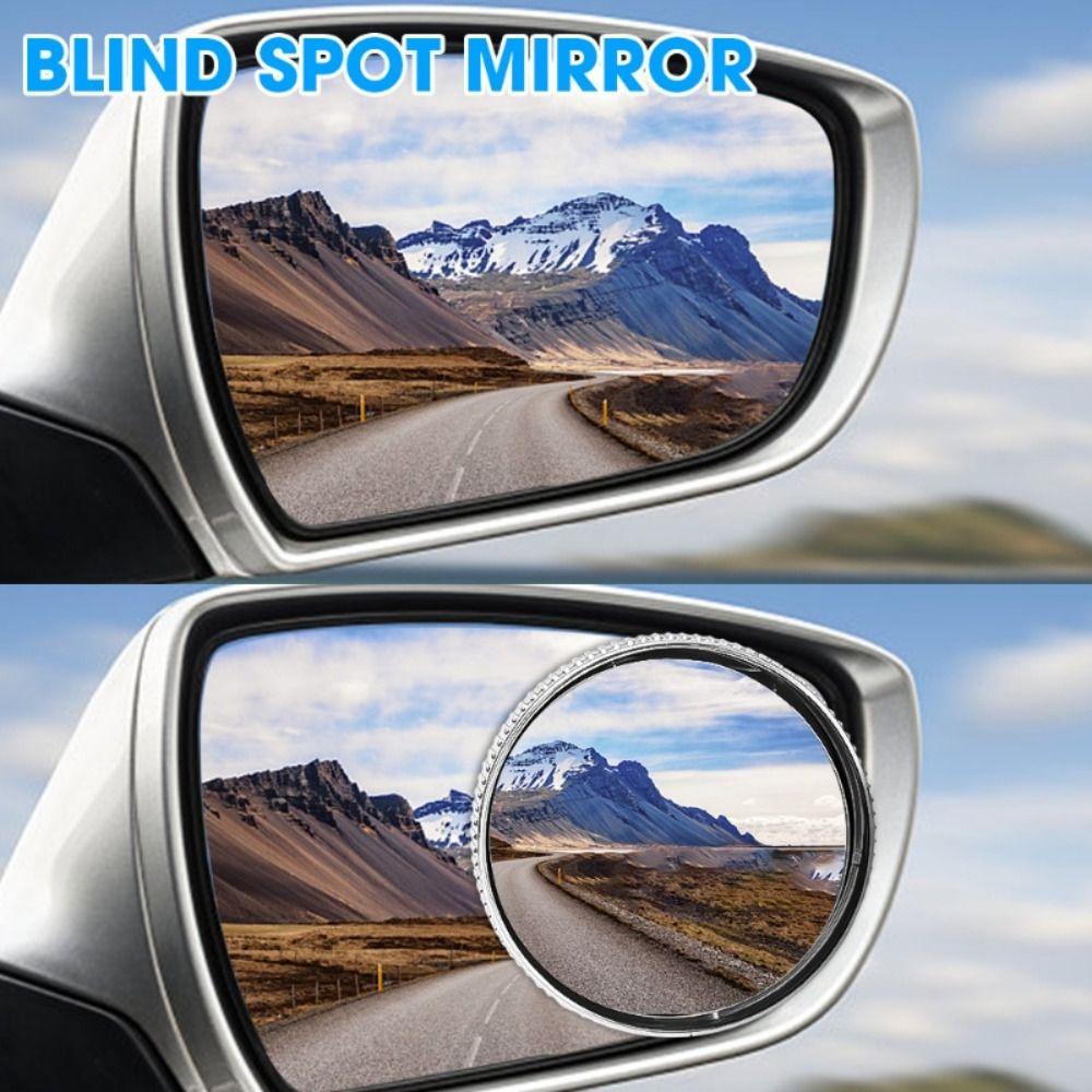 2pcs Suction Cup Car Blind Spot Mirrors 360 Adjustable Small Round Mirror