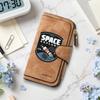Space Exploration Badge Print Wallet Forever Stylish Durable Portable Card Holder for Daily Use