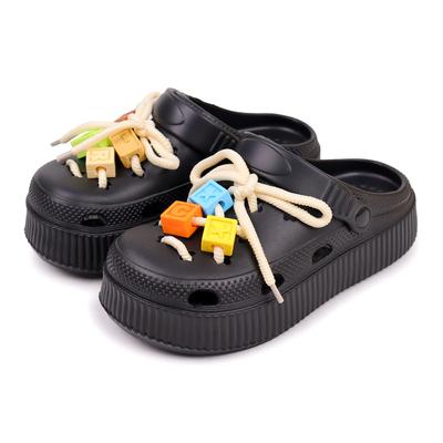 Аксессуары Садовая обувь Обувь на толстой подошве Цветок Пляжная обувь с отверстиями Женские летние сандалии ЭВА Уличные крутые тапочки