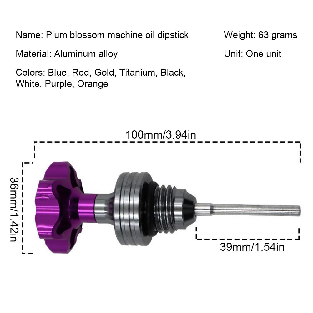1 шт. Щуп для измерения уровня масла в двигателе скутера и мотоцикла, заливная пробка, указатель уровня масла в картере двигателя, масляный щуп для машины Plum Blossom