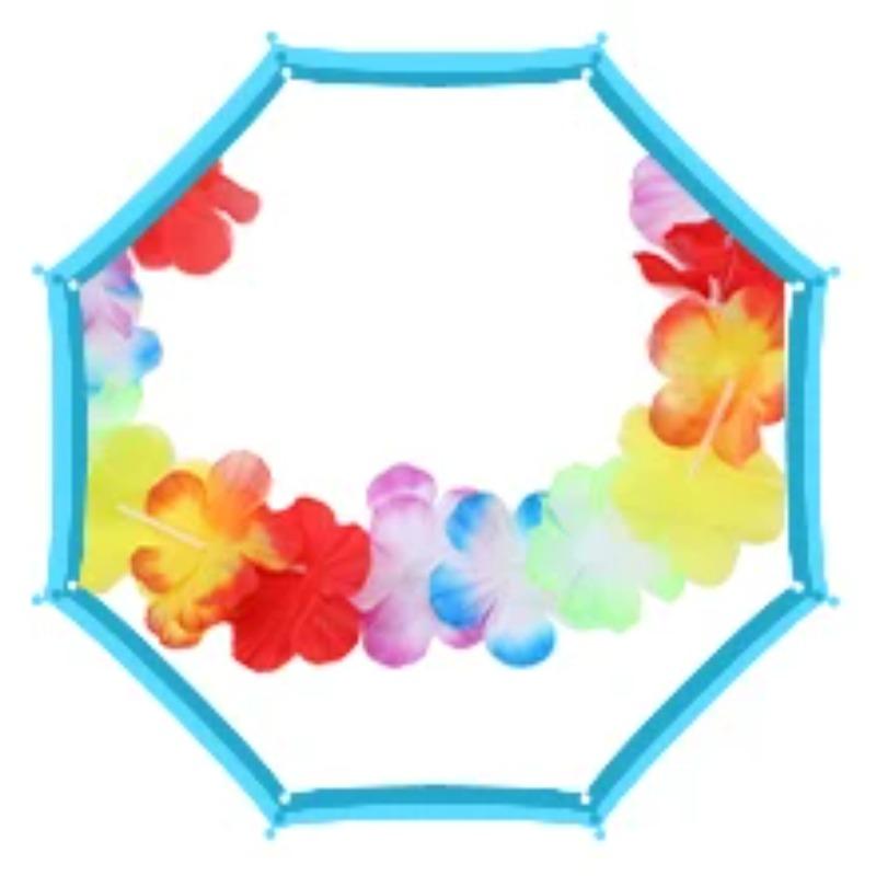 10 шт. Светодиодные гавайские леи Светящиеся цветочные леи Ожерелье Цветы Луа Венок Гирлянды Пляжная свадьба Тропическая тематическая вечеринка Принадлежности