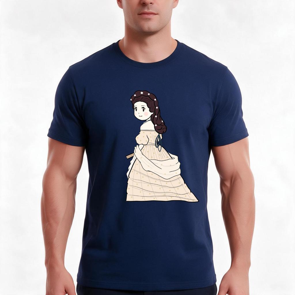 Cute Historical Characters Empress Elisabeth Sissi Of Austria TShirt Summer Casual Cotton Tee Oversized Streetwear Tops