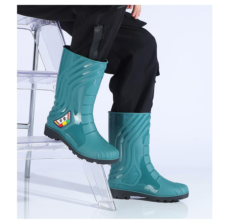 Wholesale Waterproof PVC Knee-High Rain Boots Durable Workshop Safety Boots