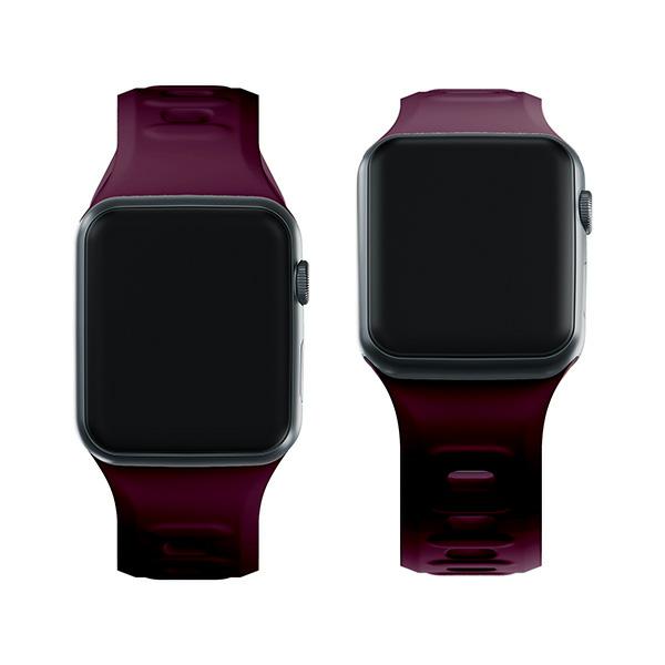 3Mk Silicone Watch Strap Ciemnofioletowy /Mulberry Dla Apple Watch 38/40/41Mm
