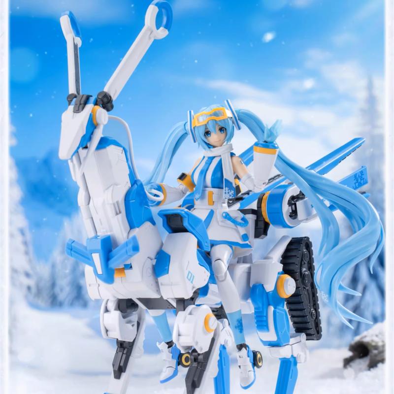 Новая Hatsune Miku Snow Miku Echoing Frost Ограниченное издание Олень Снегоход Сборная модель С плащом Аниме Фигурка Игрушка
