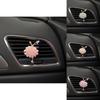 Stylish Daisy Flower Rhinestone Car Air Vent Perfume Clip Interior Decoration White/pink/purple/green