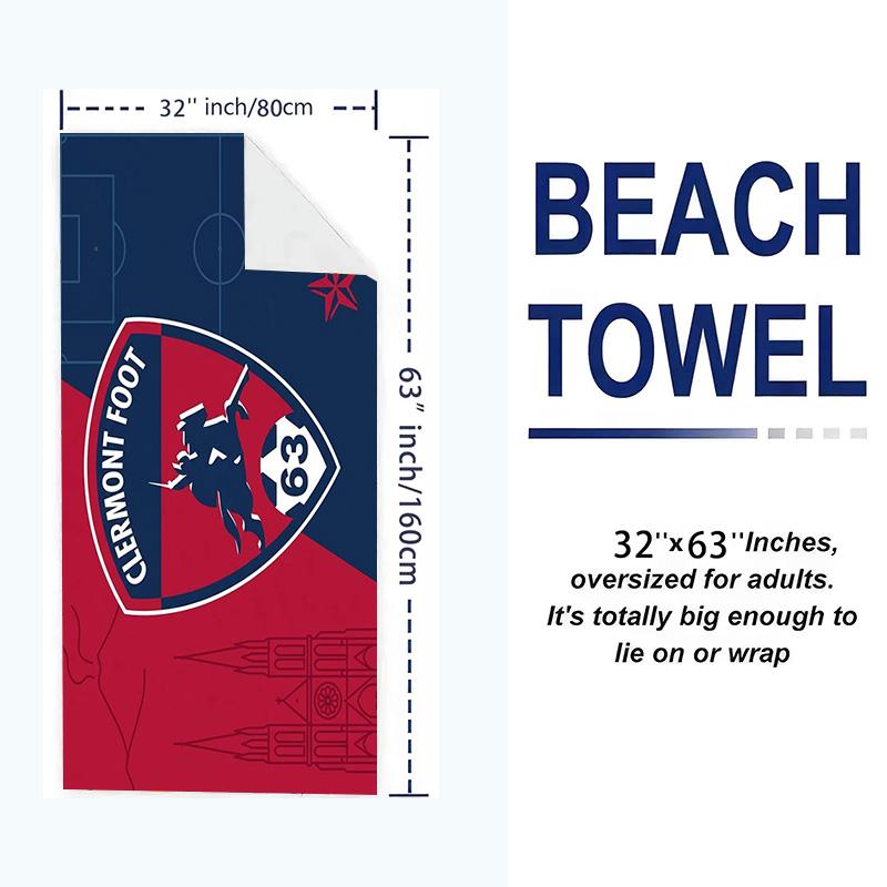 Clermont Foot Print Beach Towel, Large Soft Quick Dry Towel for Beach Camping Swimming