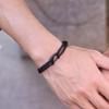 New Handmade Ethnic String Bracelet For Men Marine Fabric Nautical Braslet Black D Buckle Climbing Rope Braclet Beach Pulseria
