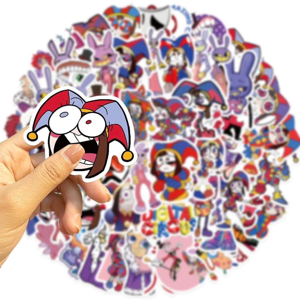 10/50 шт., мультяшные удивительные цифровые наклейки с цирком, эстетические наклейки с граффити для DIY, багажа, ноутбука, скейтборда, велосипеда, наклейки