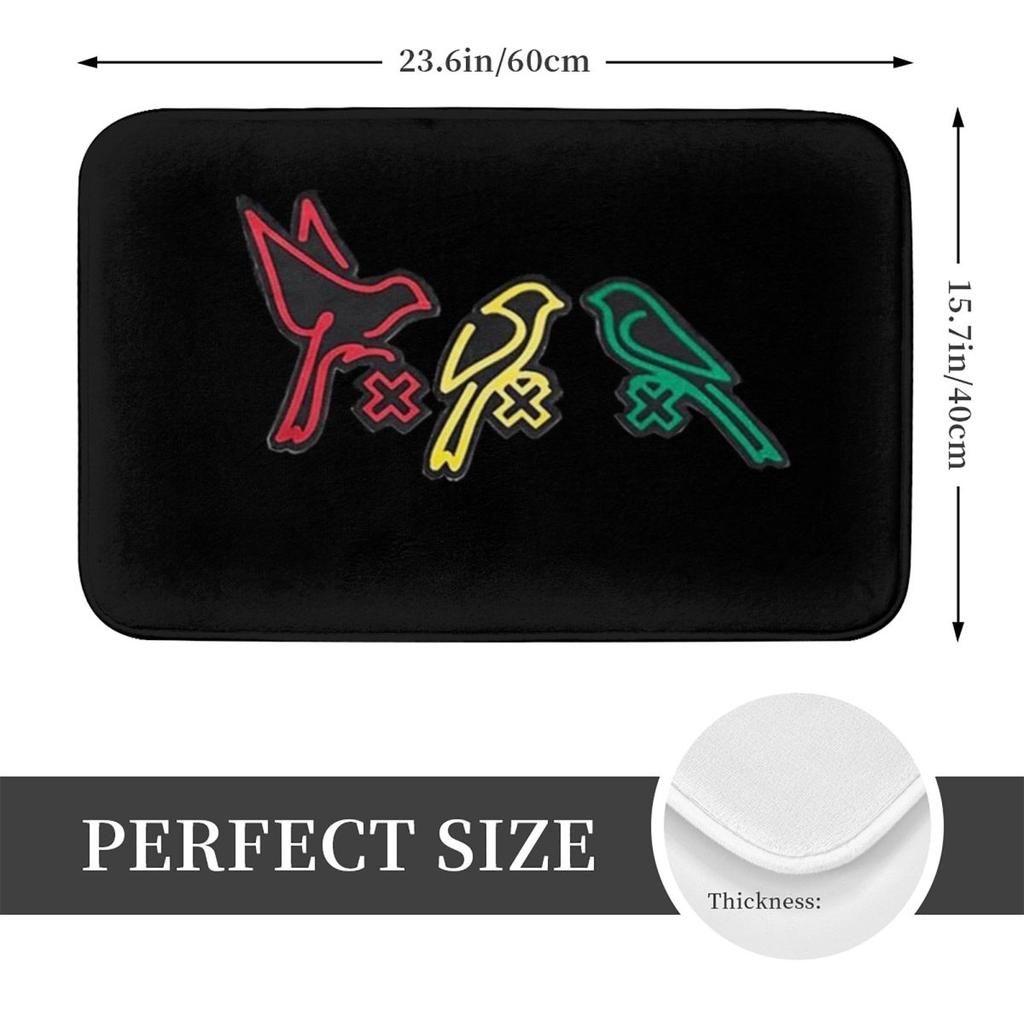Bob Marley Ajax - Three Little Birds Floor Pillow Yuysnoofzil Non-slip Doormat Floor Mat Antiwear Carpet Rug Footpad Mats