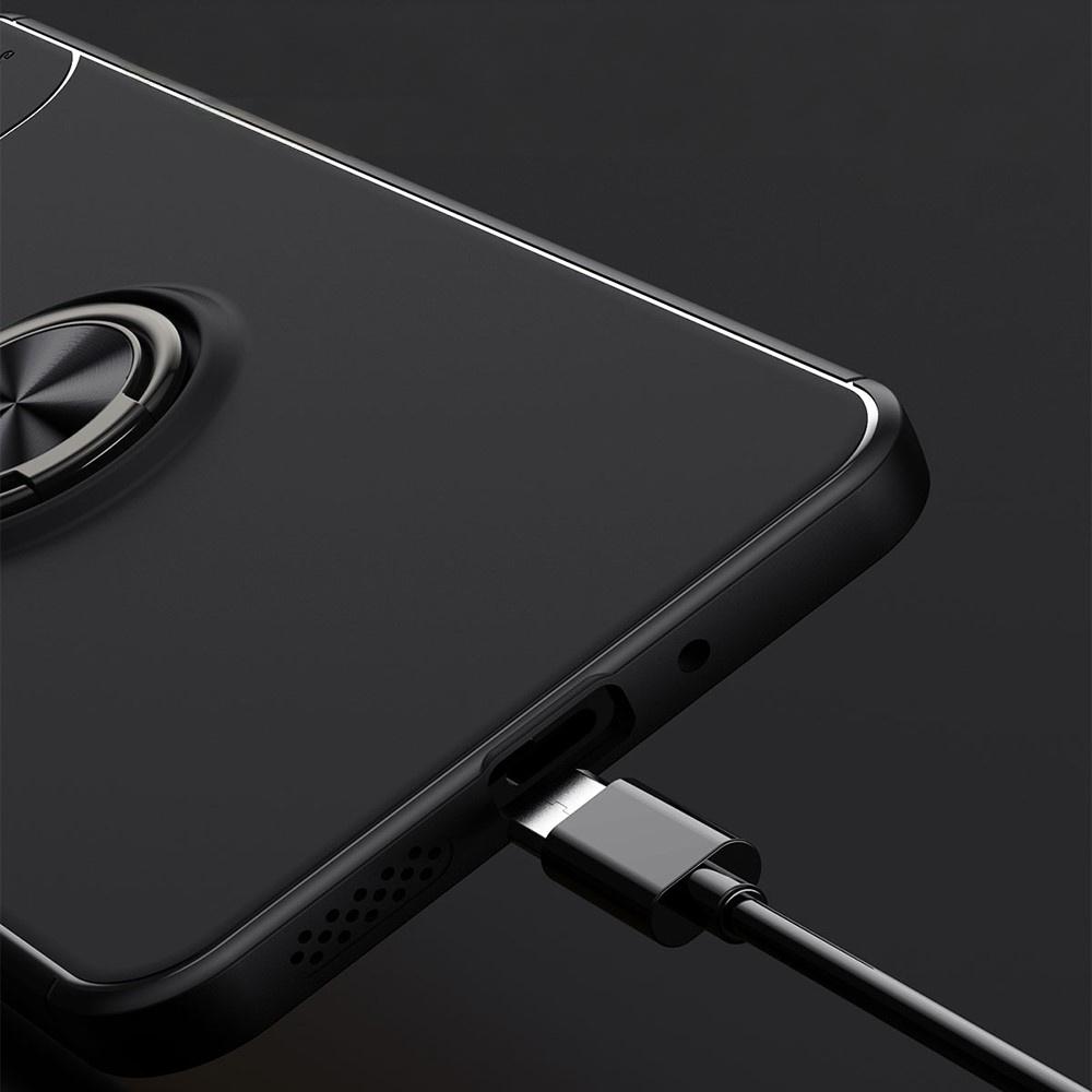 KickStand Finger Ring Case for Xiaomi Redmi 13 / Poco C65, Black