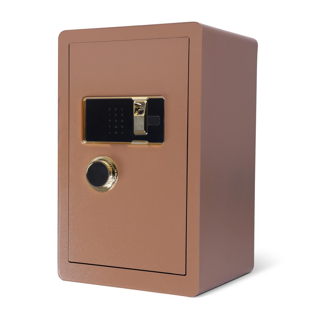 SucceBuy Single Door 2.75inch Safe Box with Key Lock Password & Fingerprint Safe Lock Box with Fireproof Bag Key Rack and Alert