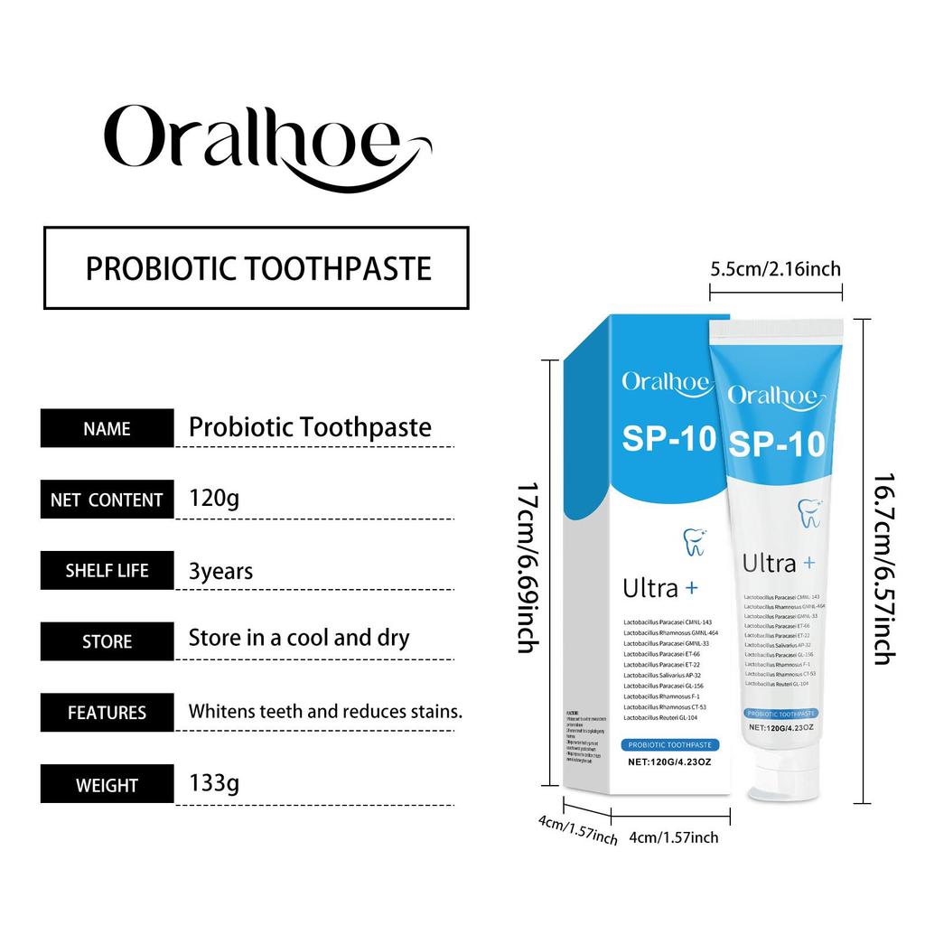 SP10 Probiotics Ultra Whitening Toothpaste Tooth Stain Removal Toothpaste For Oral Caring