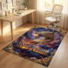 Dragon Phoenix Theme Crystal Velvet Rug Personalized Custom Name Text Soft Floor Mat Home Decor