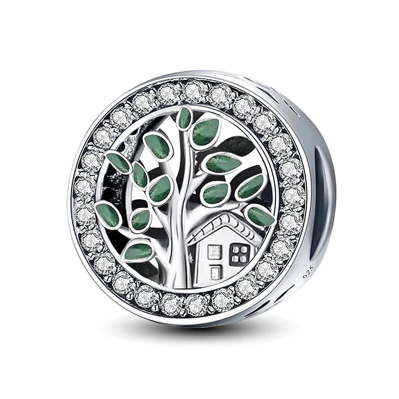 Медный ствол Ангел Гриб Дерево Жизни Шармы-подвески для щенков Подходят для оригинальных браслетов Pan DIY Изысканные ювелирные изделия Подарок