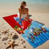 proof beach towel with a Superthings2 pattern - soft,absorbent,quick-drying,machine washable - perfect for swimming,camping,bathing