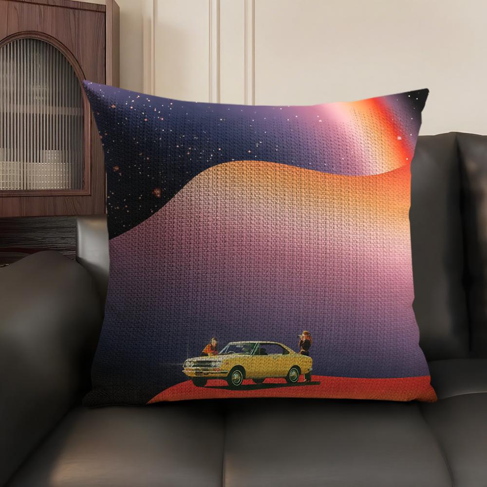M-Мариано P-Печчинетти Op Art Наволочка Натуральный Лен Органическая Ткань Двусторонняя Печать Диван Домашний Декор Подарок Наволочка