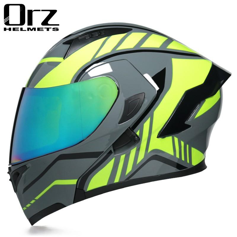 Full Face Motorcycle Helmet Men Women With Visor Flip-Up Design ABS Shell Winter Riding Gear In Multiple Colors
