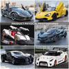 1:24 масштаба Pagani литая металлическая модель автомобиля из сплава, супер спортивная модель автомобиля, модные аксессуары, украшения для автомобиля со звуком и светом, подарок для мальчиков