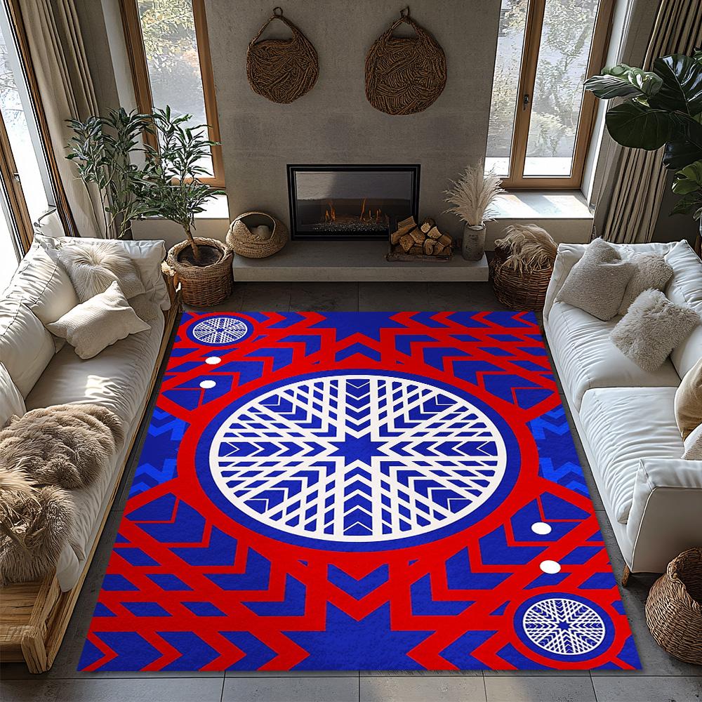 Tribal Area Rug Non-Slip Doormat Modern Geometric Pattern Floor Mat Living Room Bedroom Decor Home Accent Entrance Mats