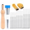 Набор для валяния IMZAY с 3 размерами, 18 шт. игл для валяния, деревянная ручка, инструмент для валяния, защита для пальцев для шитья своими руками