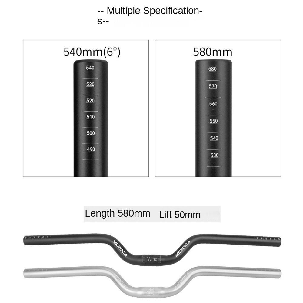 Руль MEROCA прямой/ласточкиной формы из алюминиевого сплава, подъемный руль 25,4x540/580 мм, запчасти для горных велосипедов.