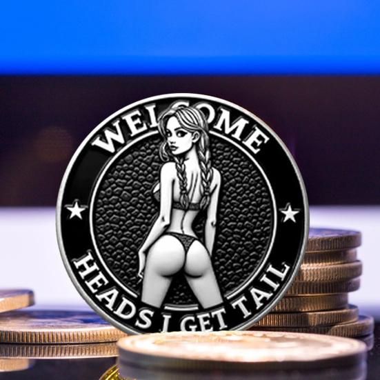 Нахальная Монета для Принятия Решений Монета-Вызов для Взрослых Орел и Решка Двусторонняя Монета для Принятия Решений для Пары Сексуальный Токен Подарок-Прикол для Мужчин Женщин для Вечера Свиданий