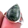 Natural Seraphinite Gemstone 925 Solid Sterling Silver Jewelry Ring Size 7 Q6v34