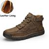 Men's Ankle Boots Handmade Plush Shoes Casual Shoes Autumn and Winter Plus Size 39-48