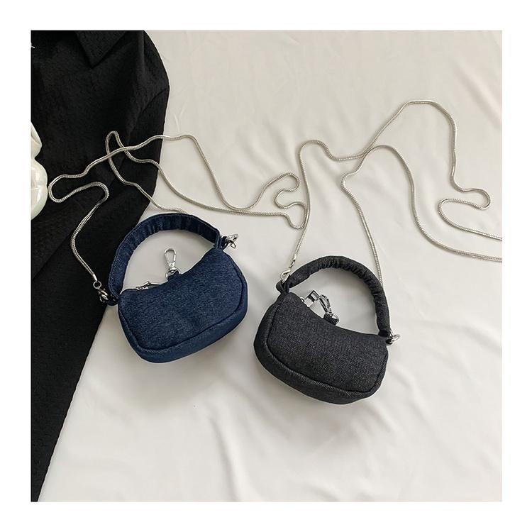 IELGY Женская простая джинсовая сумка, модная ручная сумка под мышками в нише в стиле ретро