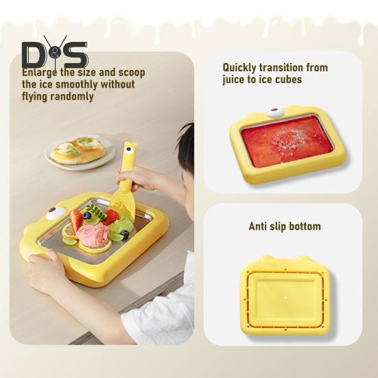 Ручная машина для приготовления мороженого, неэлектрическая машина для приготовления йогурта и щербета со скребком, портативный инструмент для приготовления десертов для детей и семейного отдыха, экологически чистый