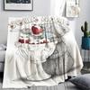 1PC Custom Name Tatty Teddy Ice Cream Patterned Flannel Blanket Suitable For All Seasons for Home Decor Warmth and Comfort Gifts Holiday Present