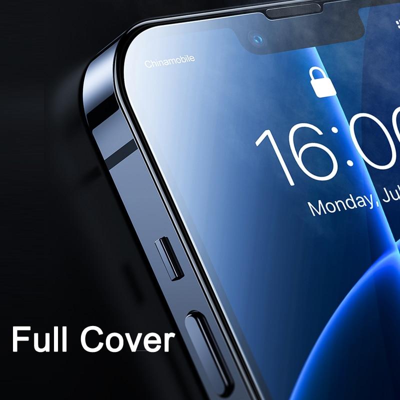 KEYSION Защитное закаленное стекло для iPhone 13 Pro Max 12 11 Pro, полная защита экрана для iPhone 13 mini SE2 XR X XS Max