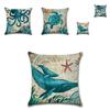 Ретро Морская Коллекция Плюшевая Наволочка из Персиковой Кожи Уютный Полиэфирный Наполнитель Пейзажный Узор
