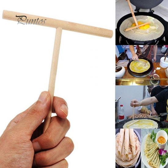 Crepe Maker Pancake Batter Wooden Spreader Stick Kitchen Kit DIY