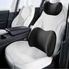 2025 Headrest Lumbar Support Pillow Memory Foam Car Pillow, 2Pack, Breathable Fiber Cover, Ergonomic Fatigue Relief, Black