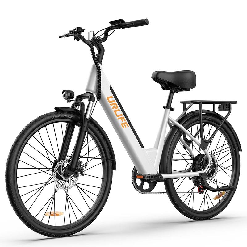 URLIFE E26 Urban Commuting E-Bike With TowSeat 36V13Ah Battery 350W Motor Eiectric Bike 26 Inch City Fat Tire Electric Bicycle