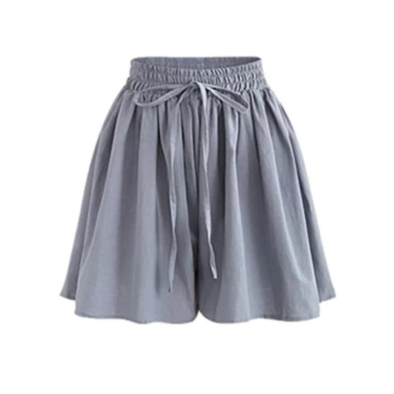 Летние женские шорты с высокой талией, свободные короткие брюки