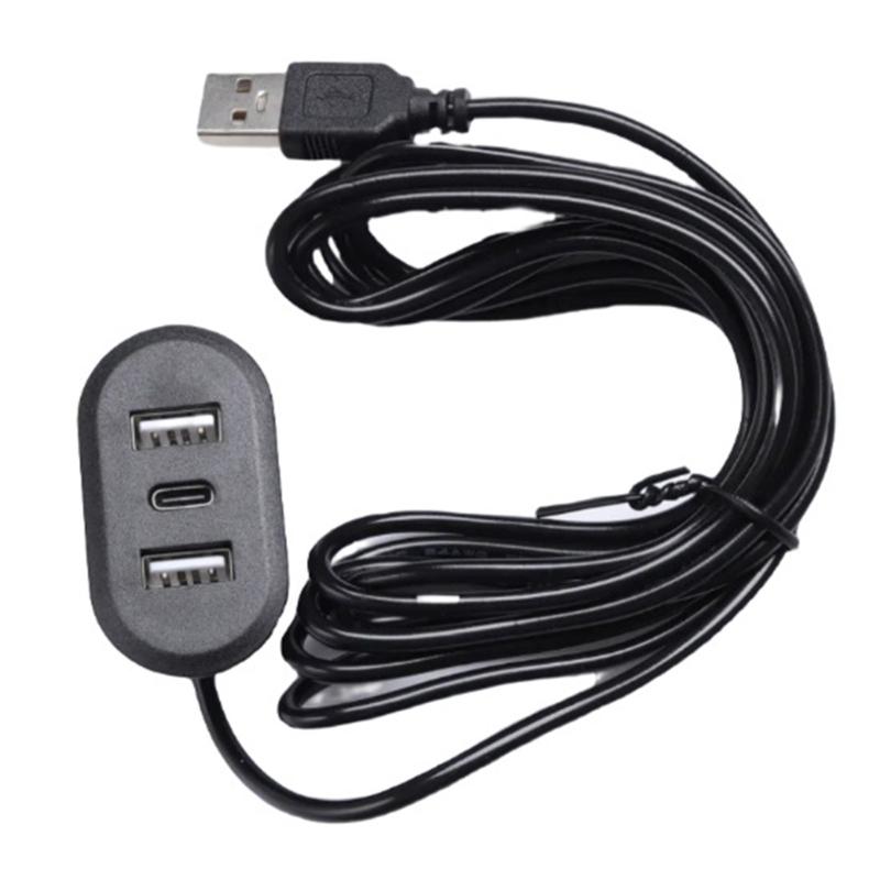 Настольный встраиваемый USB Type C адаптер для зарядки 3 в 1 сплиттер для ноутбука ПК мобильного телефона зарядка мебель офис